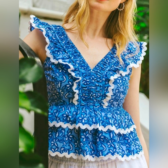 Roller Rabbit  Smocked Top - NWOT - Picture 3 of 6